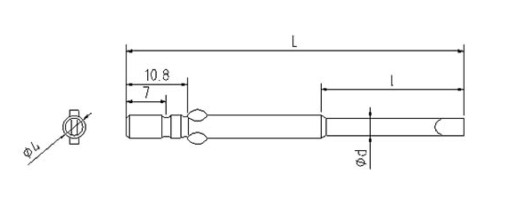 φ4一字起子頭帶變徑