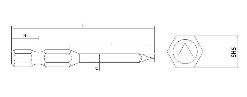 SH5三角起子頭帶變徑