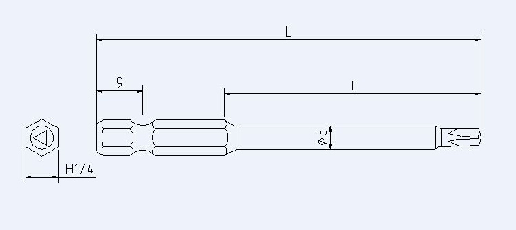 SH1/4三角起子頭帶變徑